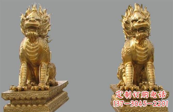 泉州铸铜麒麟雕塑222
