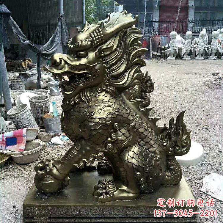 泉州铸铜麒麟雕塑
