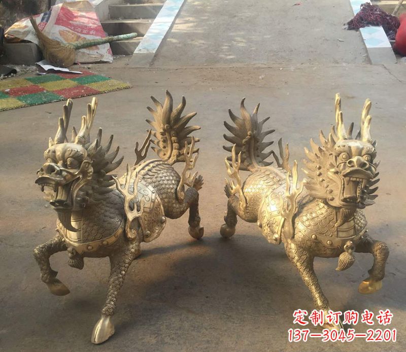 泉州铸铜麒麟雕塑 (2)