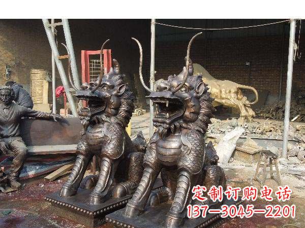 泉州铸铜麒麟雕塑2221