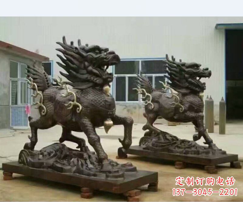 泉州铸铜企业麒麟雕塑