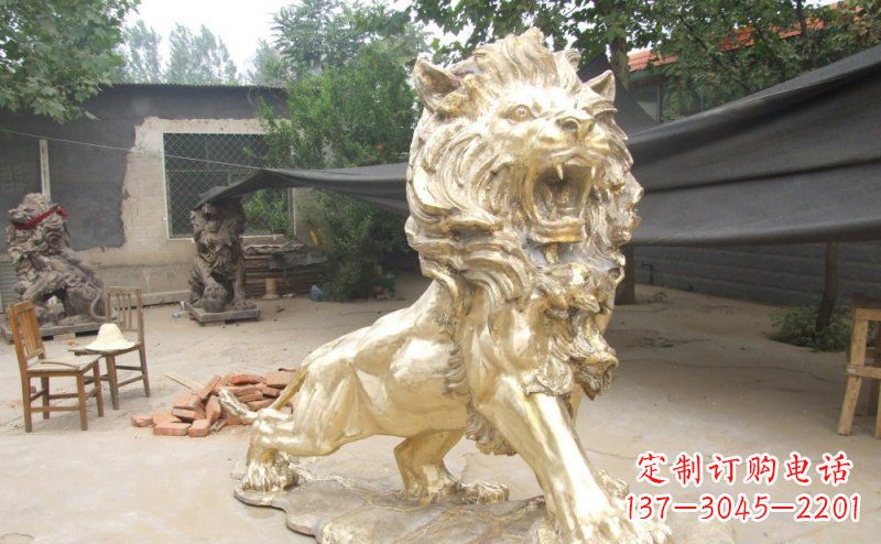 泉州铸铜狮子铜雕 (3)