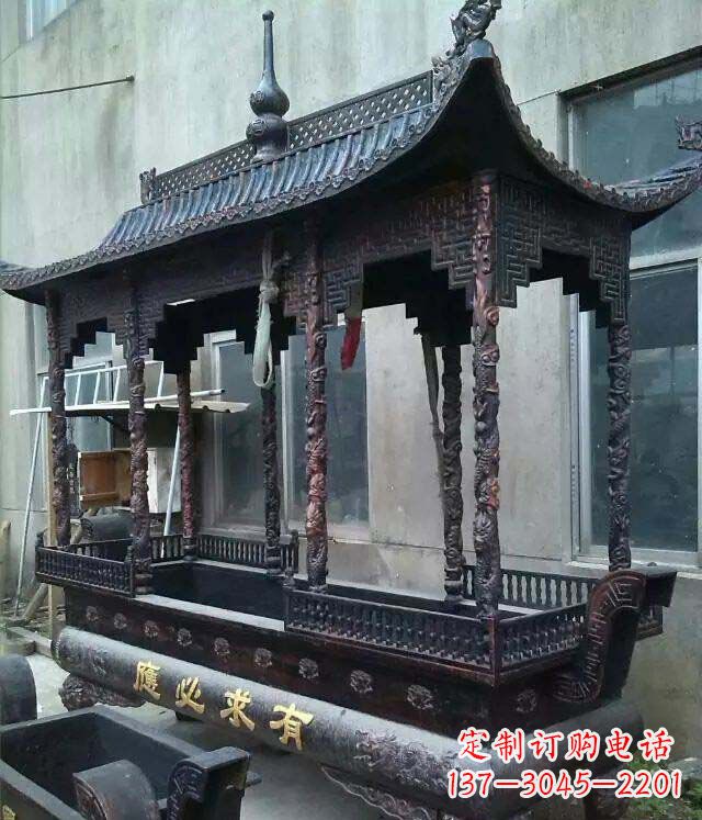 泉州铸铜寺庙香炉铜雕 (2)