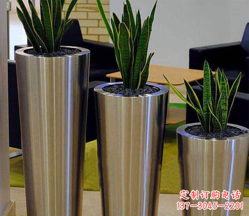 泉州不锈钢花盆广场雕塑