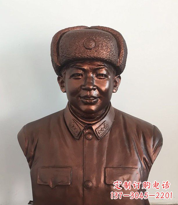 泉州紫铜雷锋半身像