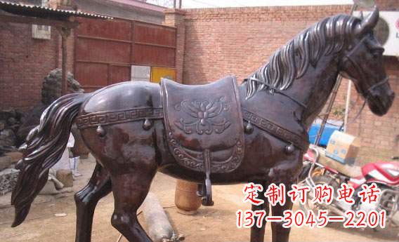 泉州紫铜马公园铜雕