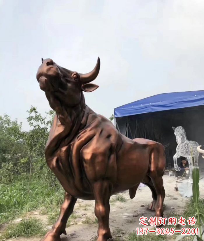 泉州紫铜牛动物雕塑
