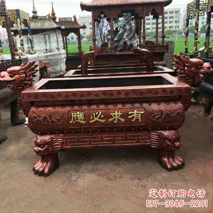 泉州紫铜香炉雕塑