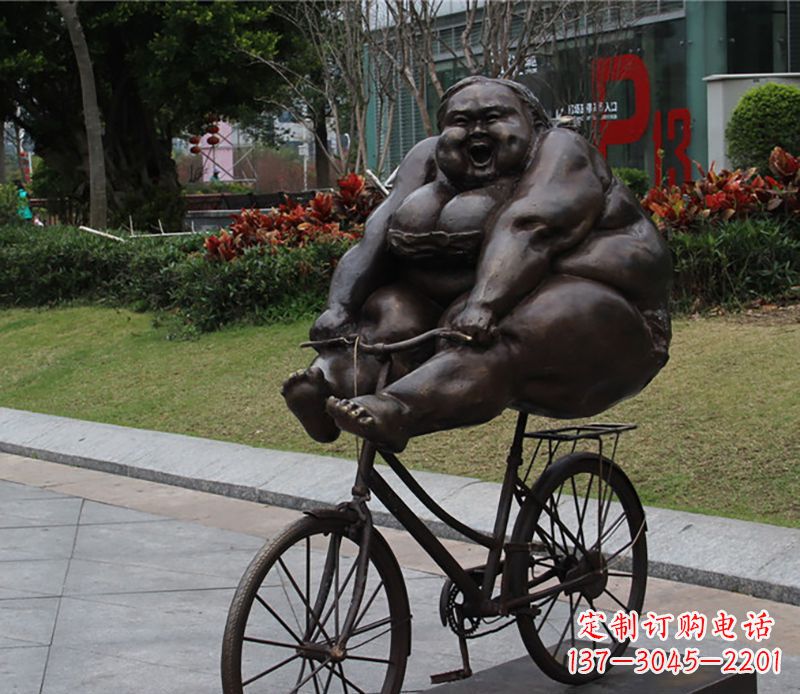 泉州自行车铜雕