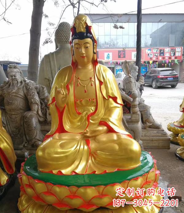 泉州宗教庙宇玻璃钢观音菩萨雕像