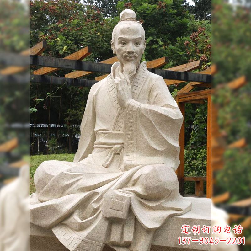 泉州祖冲之石雕塑像-园林人物历史名人雕像