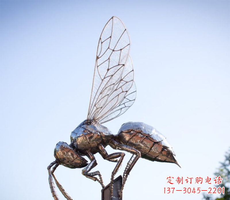 泉州蜜蜂雕塑不锈钢