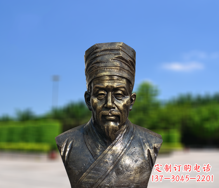 泉州名医李时珍半身像铜雕