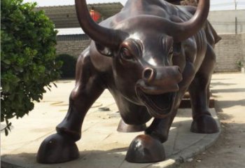 泉州铸铜牛雕塑 华尔街铜牛