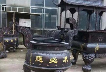 泉州铸铜寺庙香炉铜雕
