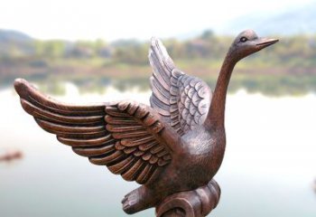 泉州铸铜天鹅景观摆件