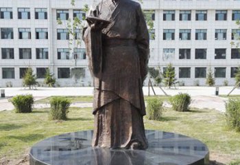 泉州祖冲之校园铜雕-纯铜铸造中国古代历史名人著名数学家