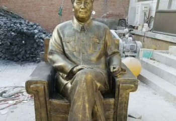泉州坐沙发的毛主席铜雕